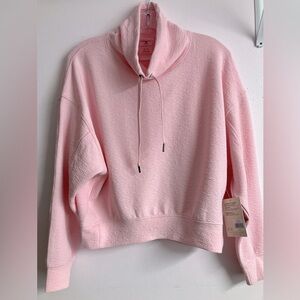 Danskin Women’s Jacquard Funnel Neck Pullover, XS, Pink, “Ballerina”, NWT